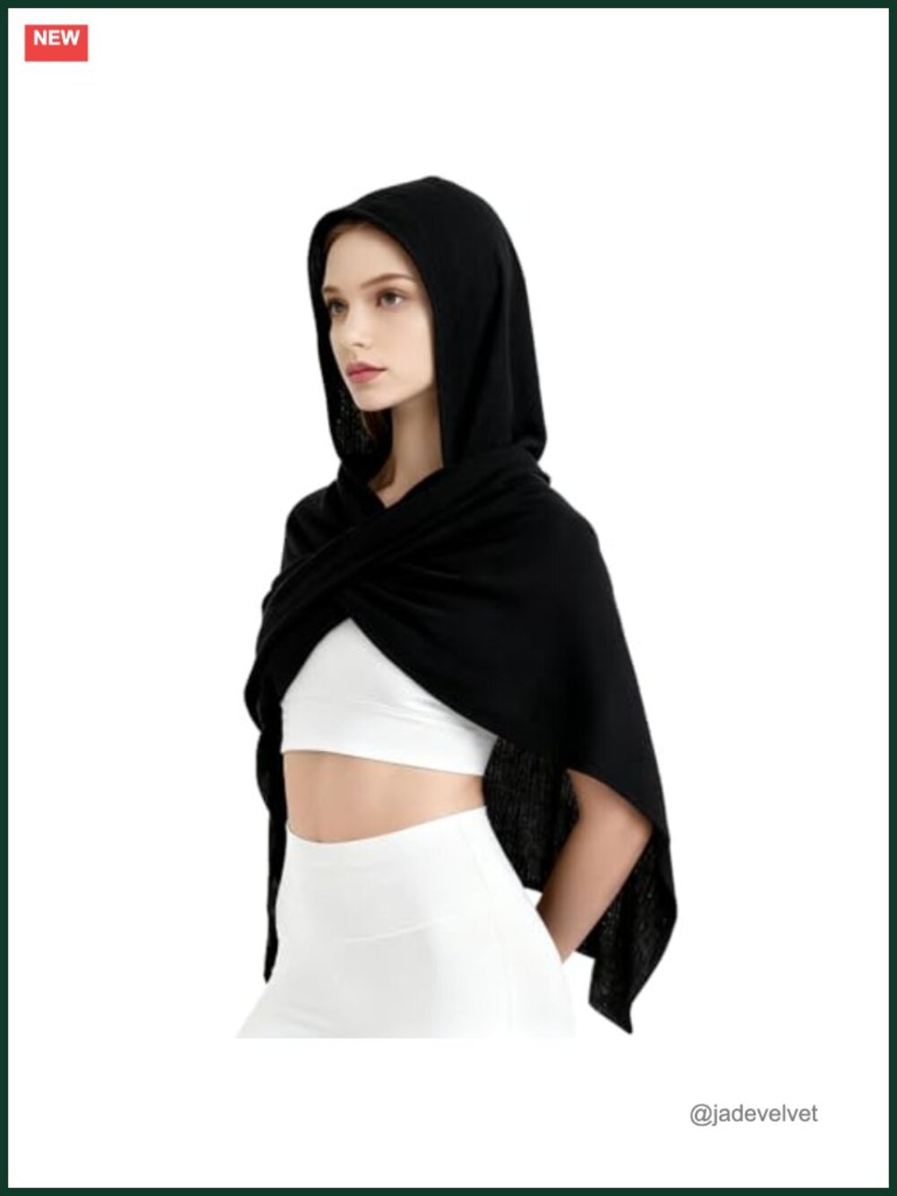 Medieval Hooded Shawl Cape Linen Cotton Multifunctional Unisex Cosplay Scarf